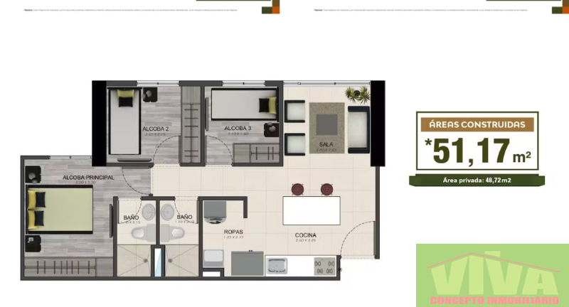 Apartamento en Venta en El Tranvia